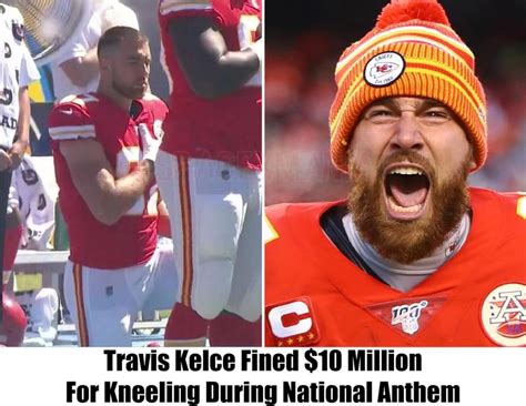 will kelce be fined|did travis kelce get fined for kneeling.